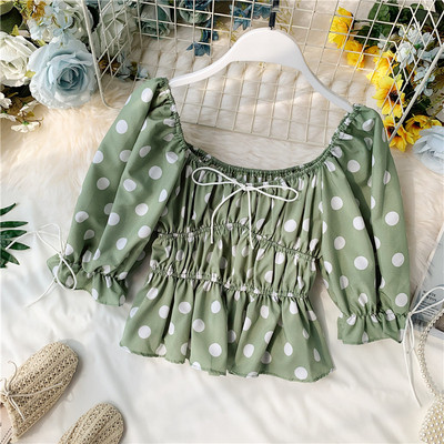 Bluză de damă modernă cu buline în mai multe culori