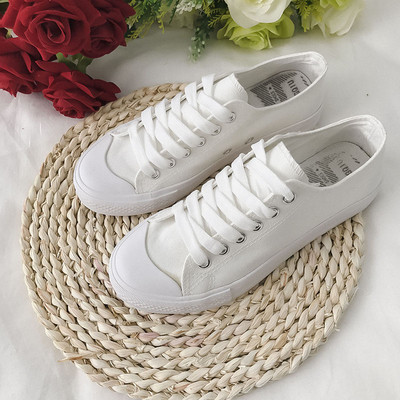 Tenisi casual dama in alb si negru cu sireturi si talpa plata