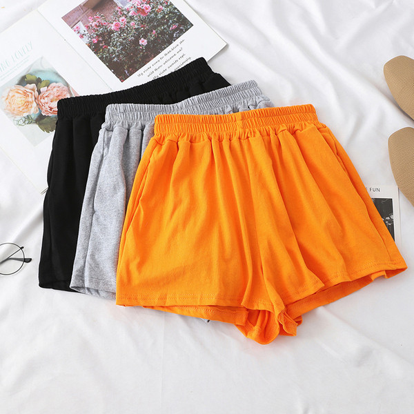 Pantaloni scurți casual dama cu talie elastica in mai multe culori