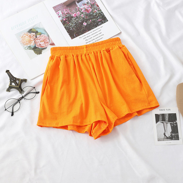 Pantaloni scurți casual dama cu talie elastica in mai multe culori