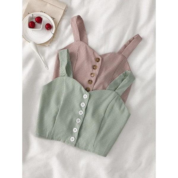 Maiou de damă de zi cu zi cu nasturi și bretele în două culori