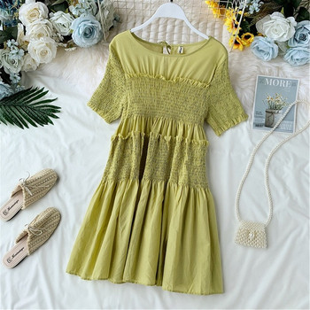 Rochie moderna de dama cu decolteu O in mai multe culori