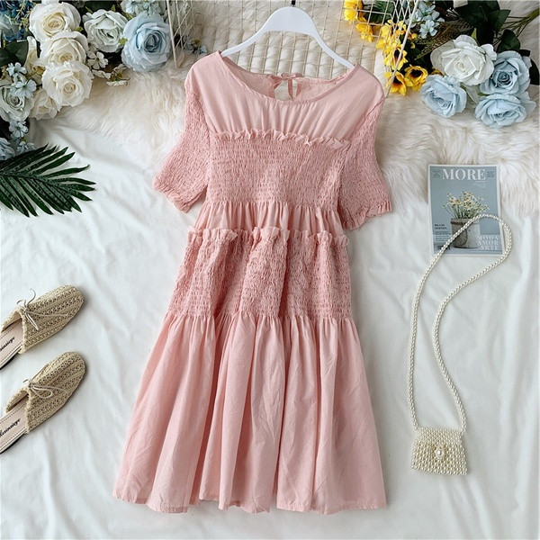 Rochie moderna de dama cu decolteu O in mai multe culori