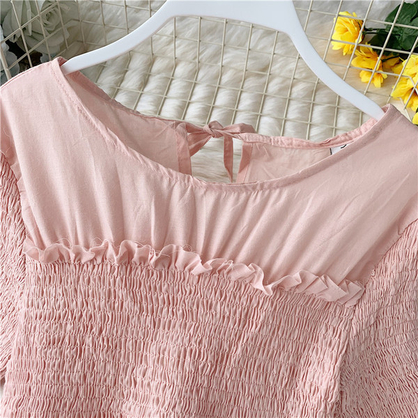 Rochie moderna de dama cu decolteu O in mai multe culori