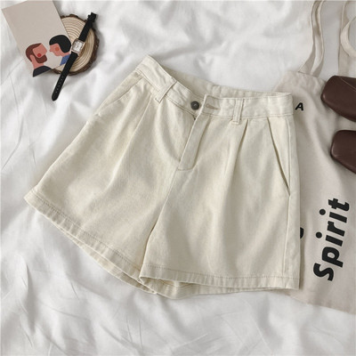 Дамски ежедневни къси панталони в черен,бежов и бял цвят