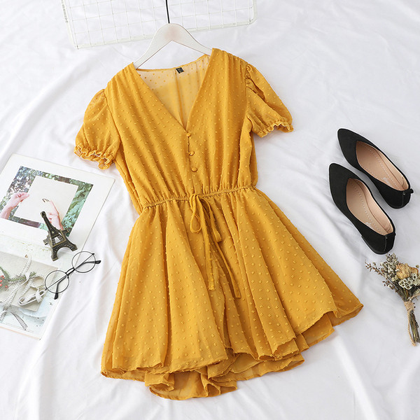 Salopeta de vara dama cu maneci scurte si cravate in mai multe culori