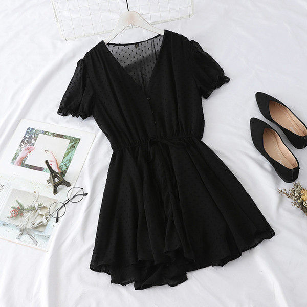 Salopeta de vara dama cu maneci scurte si cravate in mai multe culori