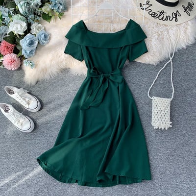 Rochie de dama stilata cu maneci scurte in mai multe culori