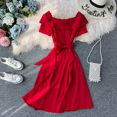 Rochie de dama stilata cu maneci scurte in mai multe culori