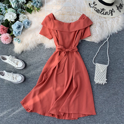 Rochie de dama stilata cu maneci scurte in mai multe culori