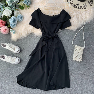 Rochie de dama stilata cu maneci scurte in mai multe culori