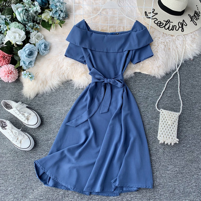 Rochie de dama stilata cu maneci scurte in mai multe culori