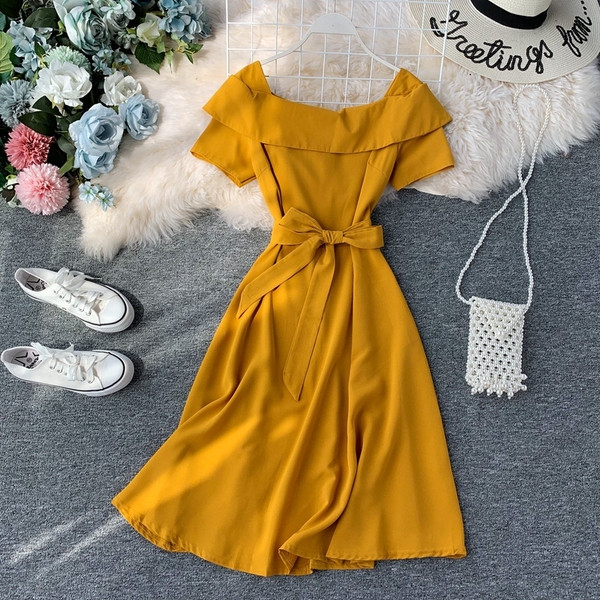 Rochie de dama stilata cu maneci scurte in mai multe culori