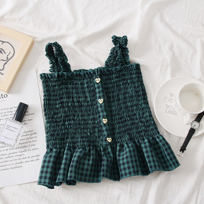 Ежедневен дамски потник на презрамки и копчета в няколко цвята