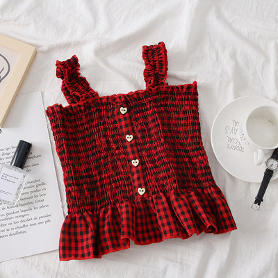 Ежедневен дамски потник на презрамки и копчета в няколко цвята