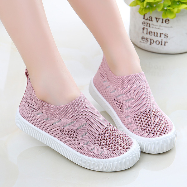 Pantofi pentru copii in trei culori cu talpa plata - pentru fete