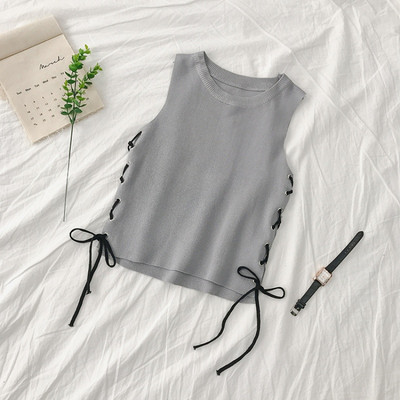 Maiou de damă de zi cu zi cu cravate în patru culori