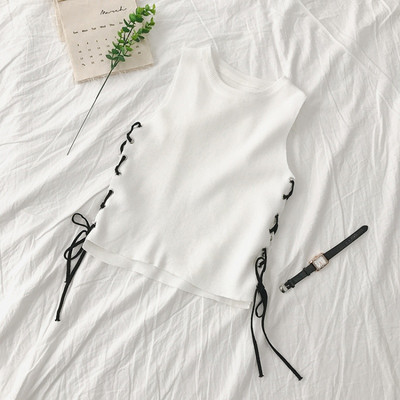 Maiou de damă de zi cu zi cu cravate în patru culori