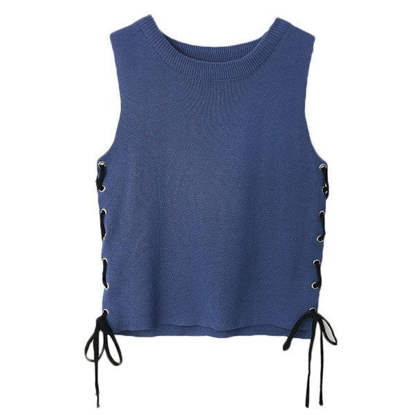 Maiou de damă de zi cu zi cu cravate în patru culori