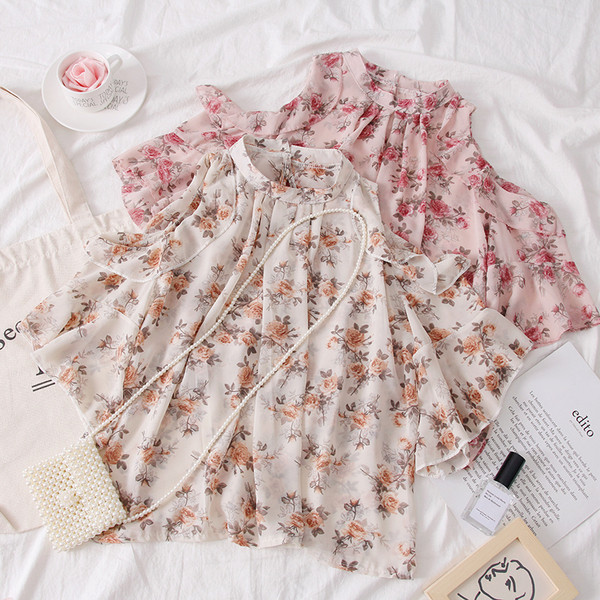 Bluza de dama model nou model lat cu model floral in mai multe culori