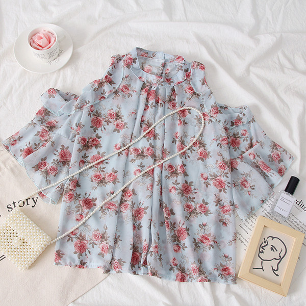 Bluza de dama model nou model lat cu model floral in mai multe culori