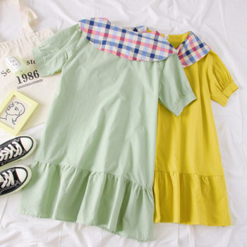 Rochie casual de dama croita cu decolteu O in mai multe culori