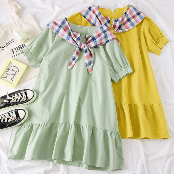 Rochie casual de dama croita cu decolteu O in mai multe culori