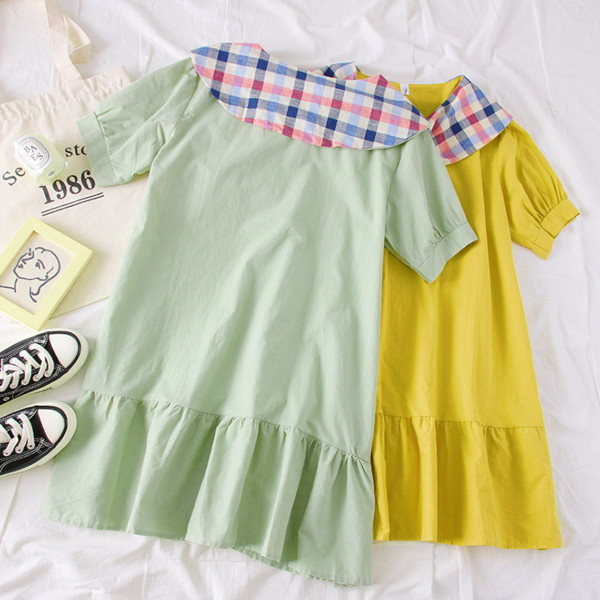 Rochie casual de dama croita cu decolteu O in mai multe culori