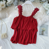 Maieu modern de dama cu bretele din dantela in mai multe culori