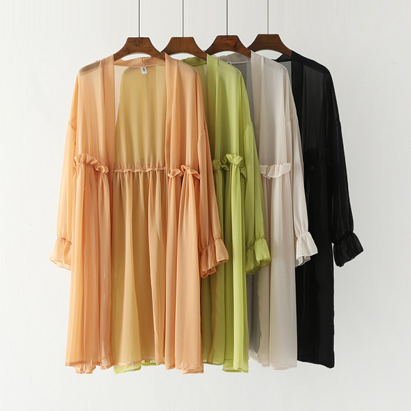 Pareo de dama elegant cu maneci lungi in mai multe culori