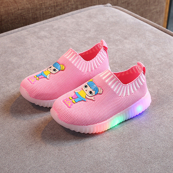 Pantofi luminosi pentru copii in patru culori pentru fete