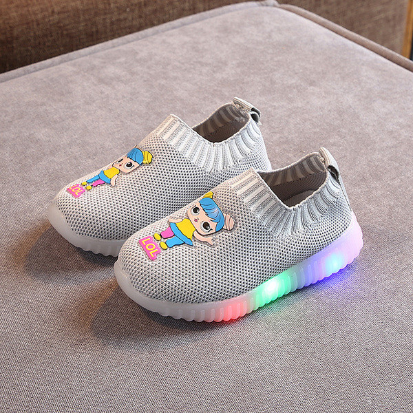 Pantofi luminosi pentru copii in patru culori pentru fete