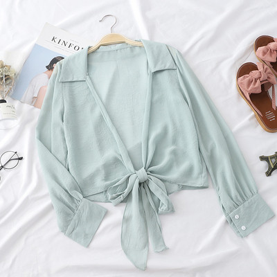 Cămașă de damă de ultimă generație cu șireturi în mai multe culori