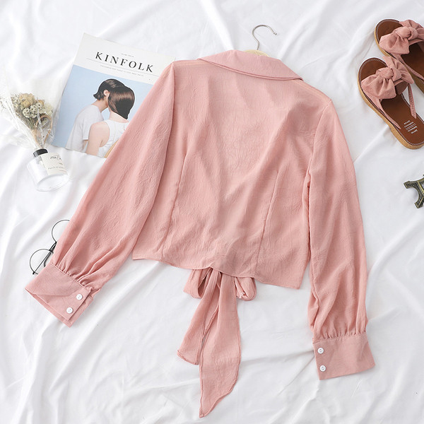 Cămașă de damă de ultimă generație cu șireturi în mai multe culori