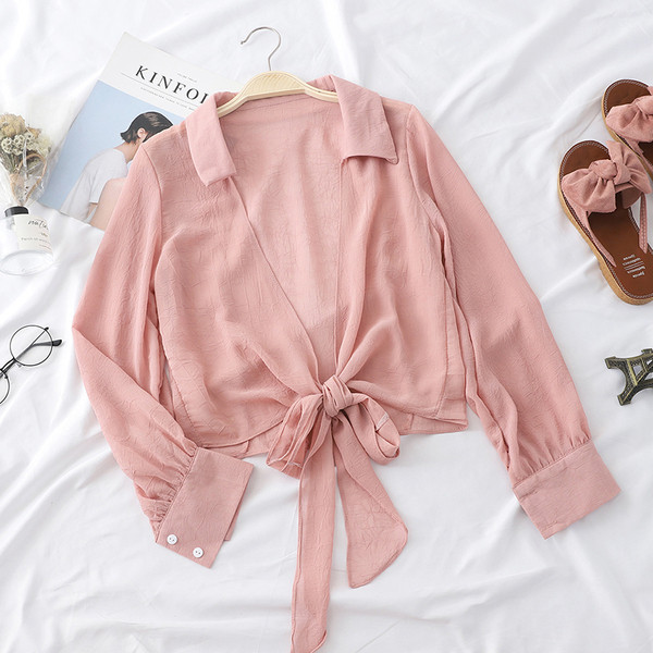 Cămașă de damă de ultimă generație cu șireturi în mai multe culori