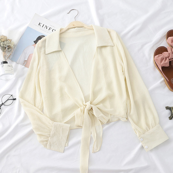 Cămașă de damă de ultimă generație cu șireturi în mai multe culori