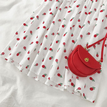 Rochie moderna de dama cu maneci scurte si panglica in alb