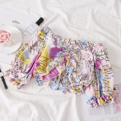 Bluza de dama colorata cu umerii goi in trei culori