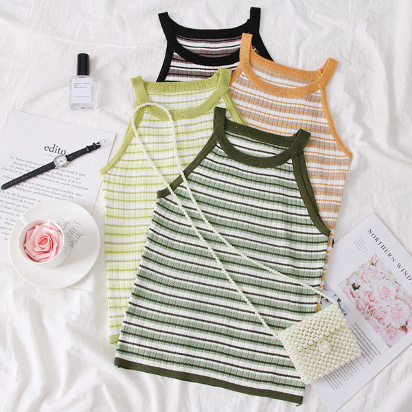 Maiou de damă casual model nou cu bretele subțiri în mai multe culori