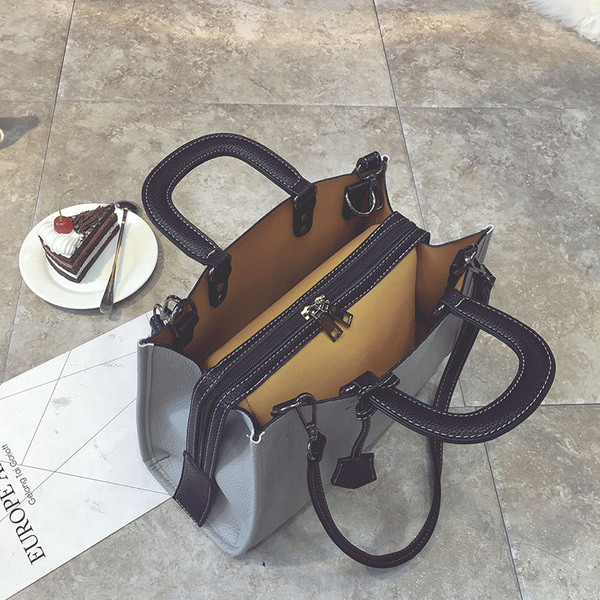 Geanta de dama eleganta din piele ecologica cu manere lungi si scurte