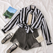 Camasa de dama in dungi stil nou model cu nasturi