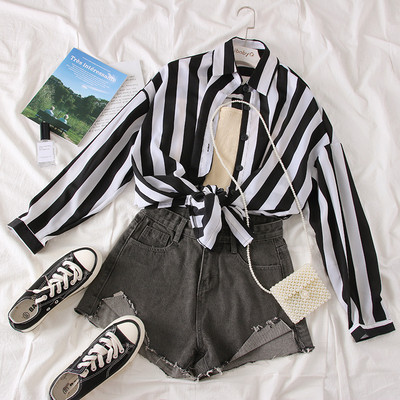 Camasa de dama in dungi stil nou model cu nasturi