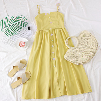 Rochie casual de dama cu bretele subtiri in mai multe culori