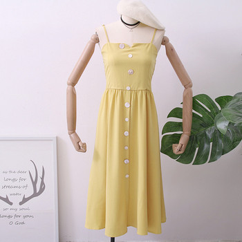 Rochie casual de dama cu bretele subtiri in mai multe culori