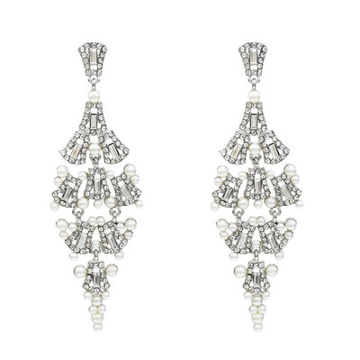 Cercei lungi de dama eleganti cu pietre in mai multe modele