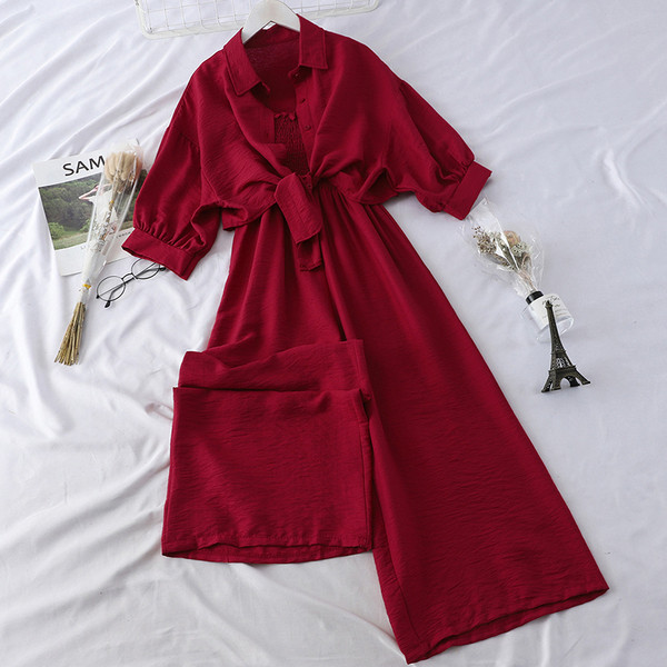 Μοντέρνα Γυναικεία ολόσωμη φόρμα  με ζώνη σε διάφορα χρώματα