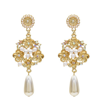 Cercei moderni de dama cu pietre colorate