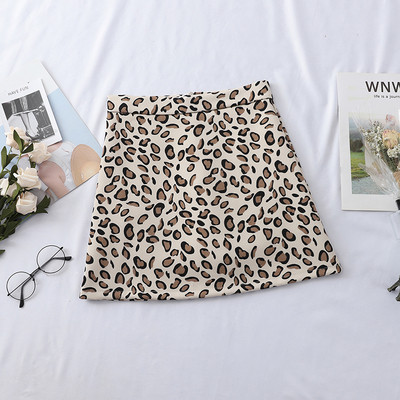 Fusta scurta de dama cu talie inalta si model leopard in mai multe culori