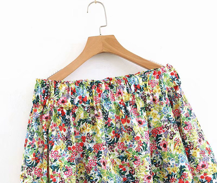 Bluza de dama cu umerii goi si maneci 7/8 cu cravate