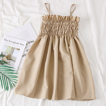 Rochie de dama decupata cu bretele in maro si negru